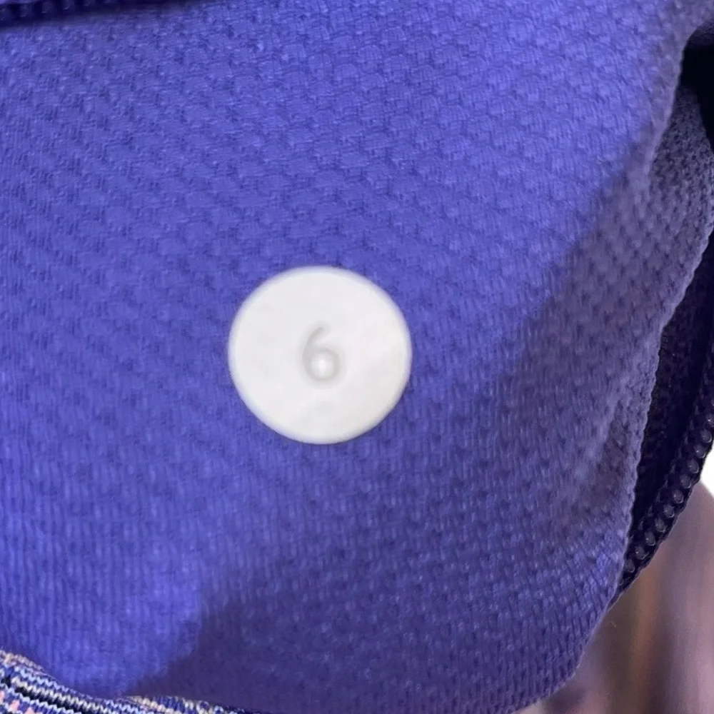 Lululemon Crop Leggings Space Dye Twist Iris Flower Pink Shell Size 6 - Picture 6 of 9